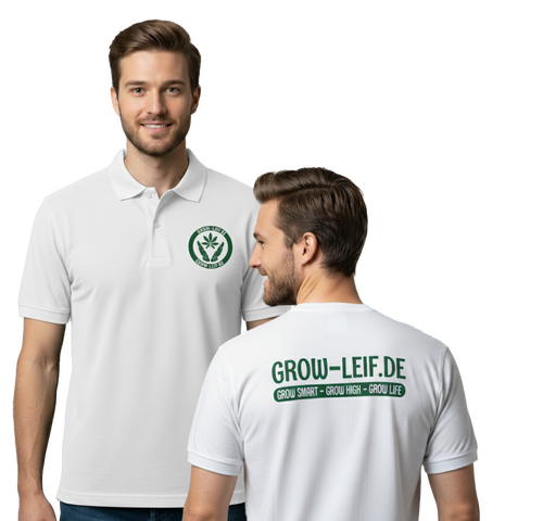 GROW-LEIF.DE Polo-Shirt Weiß