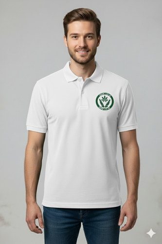 GROW-LEIF.DE Polo-Shirt Weiß